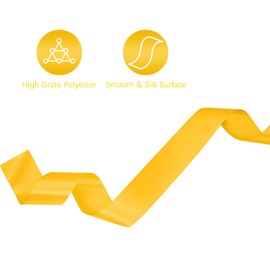 Lrybbon Double Face Yellow Satin Ribbon 1-1/2 Inch x 100 Yards Solid Fabric Ribbon for Gift Wrapping Craft Flower Bouquet Hair Bows Making Wedding Party Decoration Sewing Projects Valentine's Day