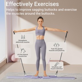 Multifunctional Pilate Board, Split Sliding Boards Design for Abdominal, Composable Set for Leg & Arm, 3-in-1 Exerciser for Ab, Leg & Core Strength Training. - Color: Black Pro with Elastic Band