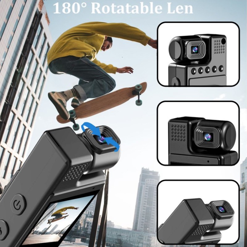 Body Cam 1080P HD 180 Degree Rotation WIFI Hotspot Motion