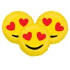 Set of 3 Heart-Eyes Emoji 18" Foil Party Balloons
