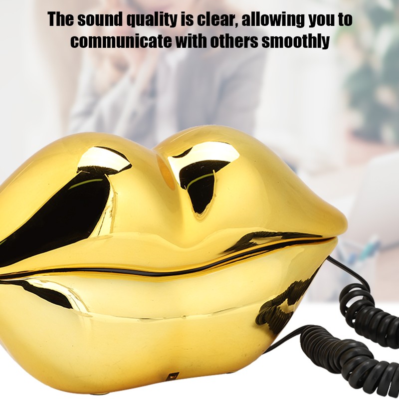WX 3061 MultiFunctional Cute Lip Shape Telephone Desk Phone Home