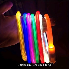 Adjustable Vibrant Night Safety Collar for Maximum Visibility and Peace of Mind - USB Rechargeable for Runners, Cyclists, and Pet Owners - Color: yellow