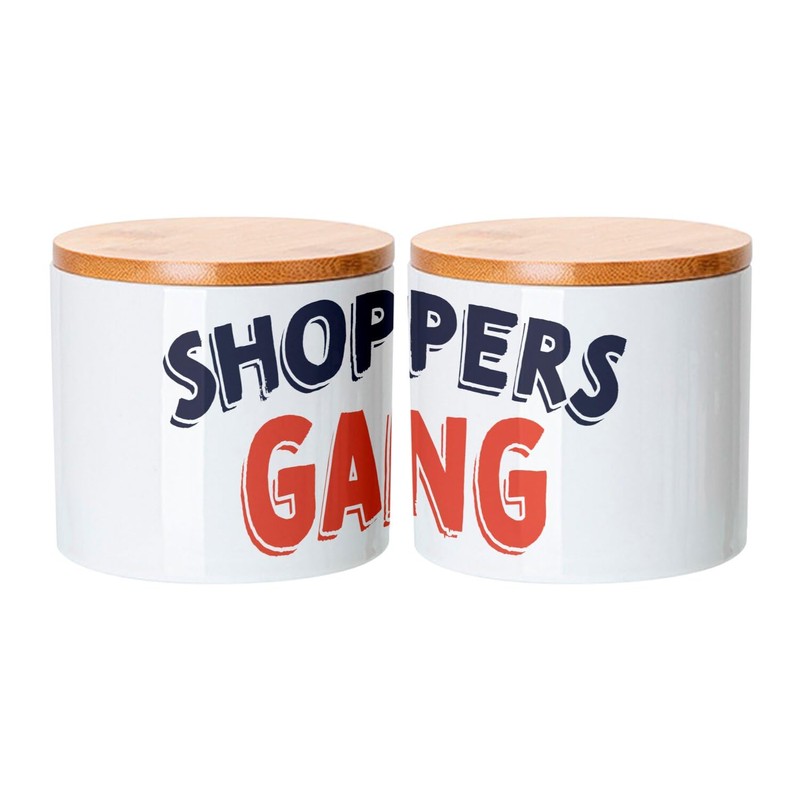 Fabulous Ceramic Pot with Bamboo Lid - Shopper Hallway Fashion