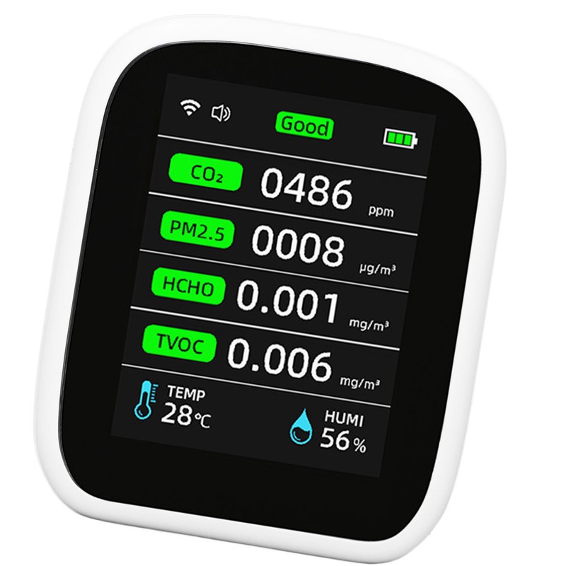 Air Quality Monitor Portable WiFi Accurate PM2.5 CO2 TVOC HCHO