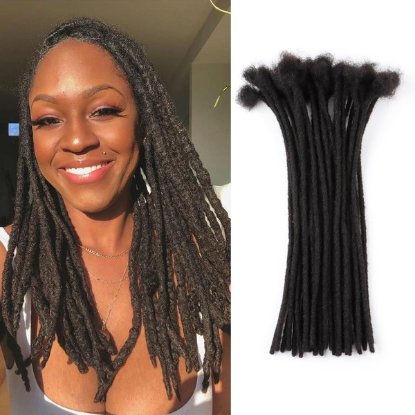Loc Extensions Human Hair 0.4cm&0.6 cm&0.8cm width 4-18inch 10, 20,