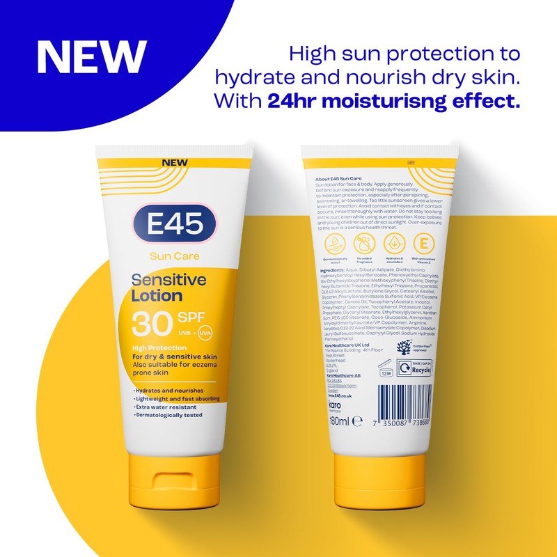 E45 E45 Sun SPF30 Sensitive Sun Cream with Vitamin E