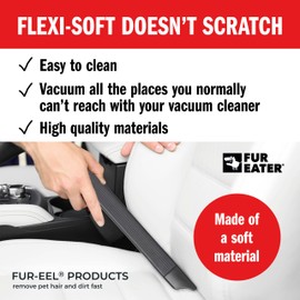 FUR-EEL 16.5-inch Flexible Crevice Cleaning Tool | Long Vacuum Attachment Crevice Brush Tool Kit for Vac Hoses 1-1/4"(32mm) or 1-3/8"(35mm) vac Accessories for Home & Car detailing