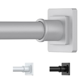 UIOSANRT Silver Shower Curtain Rod 31-79 Inches Non-Slip Shower Rod Tension Mounted No Drill Shower Curtain Rods Spring Tension Rod Adjustable Tension Curtain Rod for Windows Bathroom