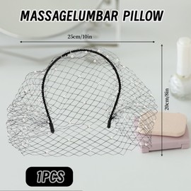 Black Fascinator Hat with Veil, Elegant Mesh Veil with Rhinestone Accents, Vintage Style Fascinator for Weddings, Parties, Christmas Events