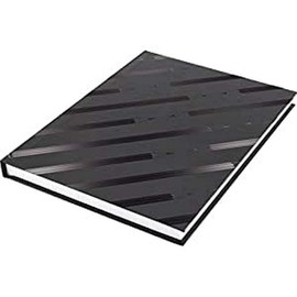 Kangaro K-5585 A5 Blank Sketchbook, Hard Cover, 80 Sheets, 140 g, Black Design, 20.5 x 15.2 x 1.4