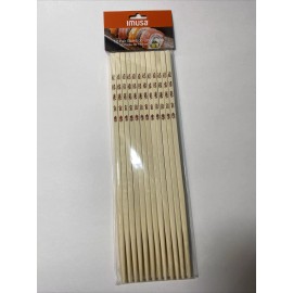 IMUSA 12 Pairs Natural Wooden Bamboo Chopsticks Foil Characters Healthy NEW