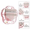 sourcing map 17 Keys Thumb Piano,Transparent Pink Flower Portable Finger