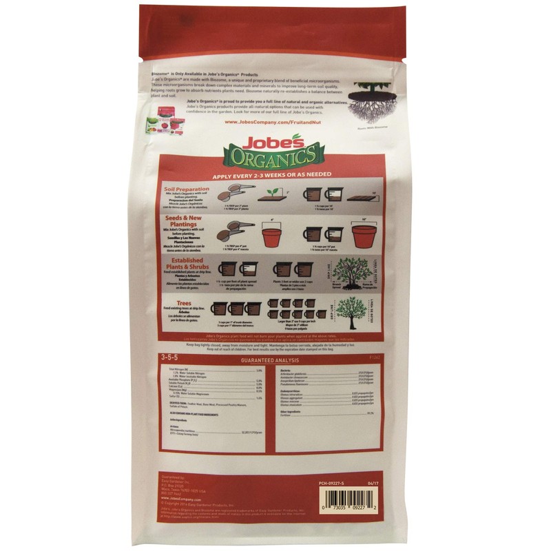 Jobe’s Organics 9227 Fruit & Nut Granular Fertilizer, 4 lb,