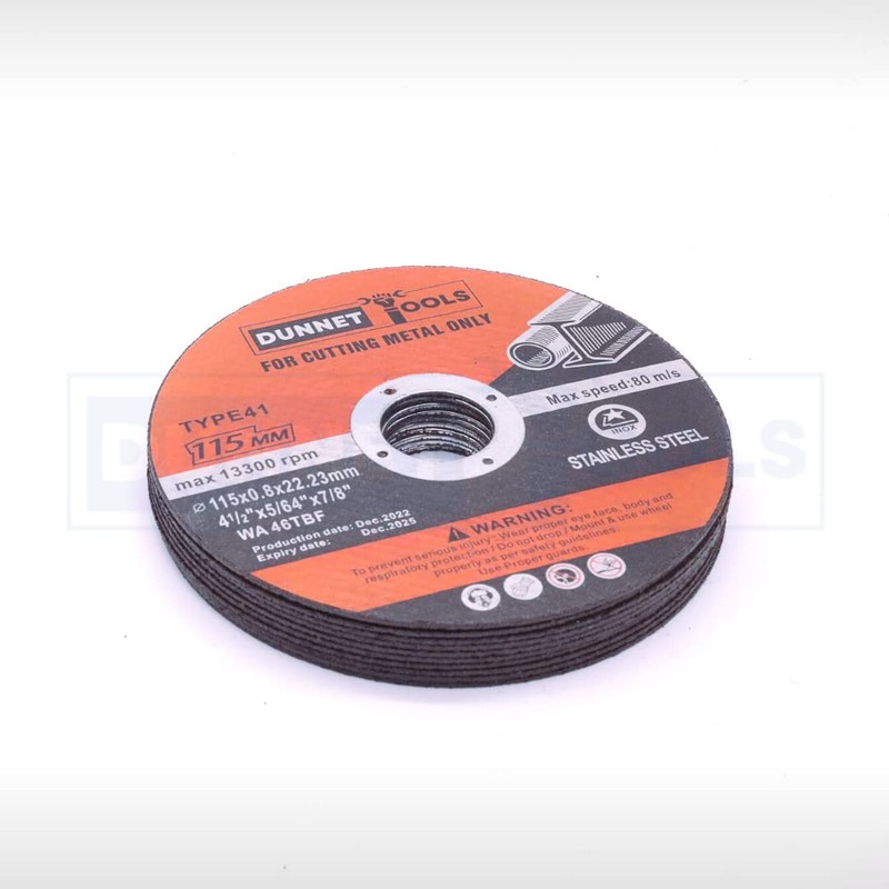 Dunnet Tools 115 X 0.8mm Cutting Disc 10 x 115mm