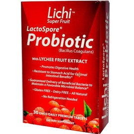 LactoSpore, Probiotic (Bacillus Coagulans), 30 Tablets by Lichi