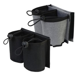 IFUDE 2 Pack Luggage Cup Holders for Suitcases, Free Hands Oxford Cloth Drink Caddy Cup Holder Travel Cup Holder for Flight Attendants Creative Travel Accessories