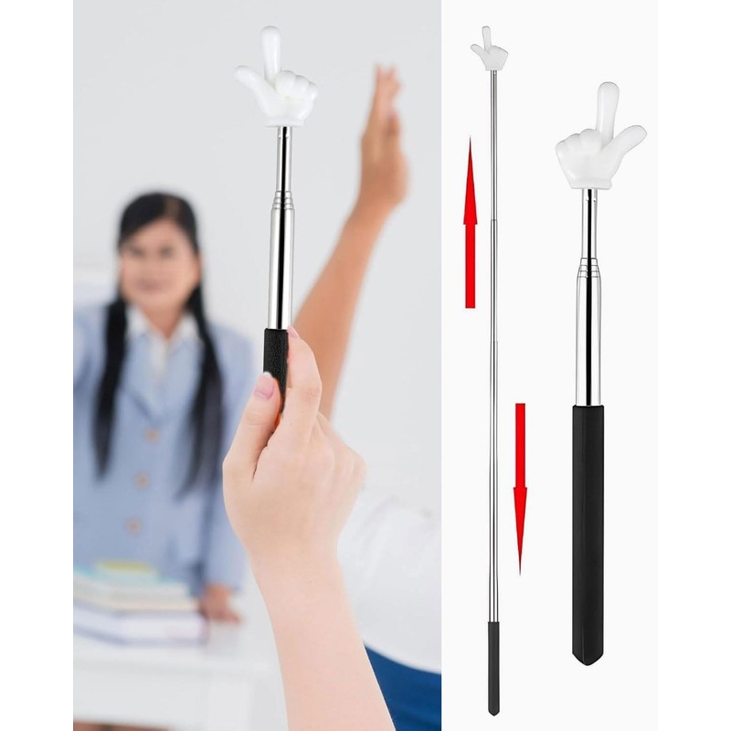 KGDUYC Set of 4 Extendable Pointer Sticks, Telescopic Teacher Pointer,