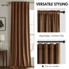 Woaboy Back Tab & Rod Pocket Velvet Curtains 84 Inches