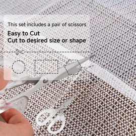 Bohoray Set of 2 Non-Slip Mats for Carpet, 70 x 200 cm, Carpet Non-Slip Underlay Set with Scissors, PVC Non-Slip Mat, Multi-Purpose Non-Slip Mat Carpet Underlay for Drawers, Office, Car, Shelf