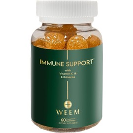 WEEM Immune Support Gummies - Vitamin C - Zinc - Echinacea - Health System Support - Alternative to Pills, Gluten-Free, Natural Supplement for Kids and Adults - 1 Pack