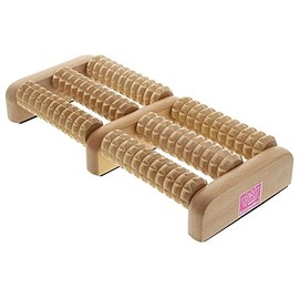 Wooden Massage Kosmetex Foot Roller for Foot Massage to Stimulate Foot Reflex Zones, Medium