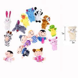 DMZK 16pcs Baby Story Props Finger Puppet Hand Puppet Set Dolls Toy for Baby and Toddlers