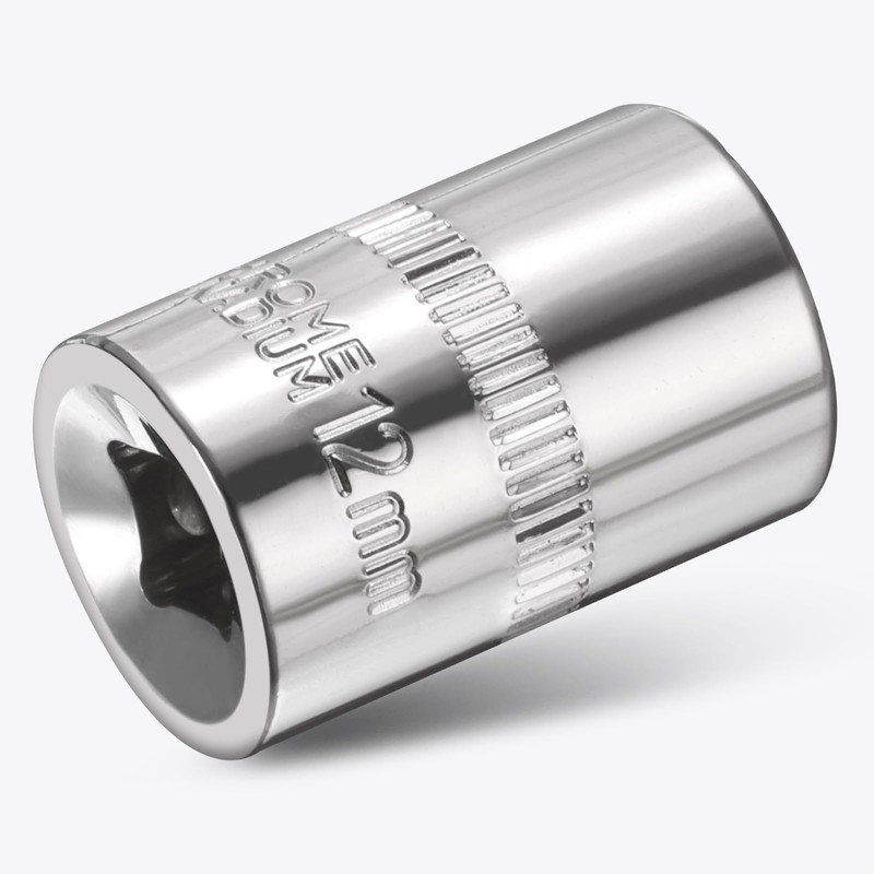 sourcing map 12 Points Socket 1/4" Drive 12mm Metric Shallow
