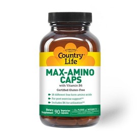 Country Life Max-Amino Caps With B6 90 VegCap