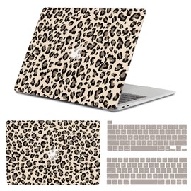 GABraden Compatible with MacBook pro 13 inch Case,2020 2019 2018 2017 2016(A2338 M1/A2159/A2251/A2289/A1989/A1706) with Touch ID and 2 Pack Keyboard Protectors,Laptop Hard Shell（Grey Leopard Cheetah）