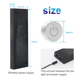 18W Led Power Supply 12V 100V-240V AC to 12V DC Low Voltage LED Transformer with Remote Contorller. 12V JST Ports, ETL Listed Black Dimmable LED Driver 12V for LED Strip Lights and Cabinet Lights