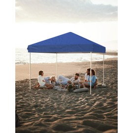 Garvee Pop Up Canopy Tent 10x10 Ft Outdoor Canopy Set Up Heavy Duty Commercial Instant Tent Shelter, Blue