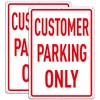 (2 Pack) Customer Parking Sign, 14 x 10 Inches Rust