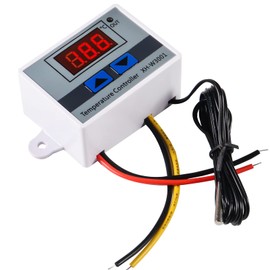 2Pcs Digital LED Temperature Controller Module 12V 10A 120W Digital Thermostat Switch Electronic Thermostat with Waterproof Probe Programmable Heating Cooling XH-W3001