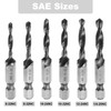 sourcing map 6pcs Combination Drill and Tap Bit Set, SAE