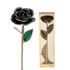 Long Stem Dipped 24k Gold Trim Red Rose In Gold
