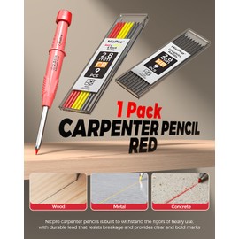 Nicpro Woodworking Scriber Marking Line Ruler, Adjustable Aluminum Alloy Sliding T-Square Ruler with Carpenter Pencil, Angle Adjustment Scale, Precision Line Drawing aid Ruler Tools for Woodworking