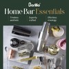 Barillio Gold Bartender Kit - Stainless-Steel Cocktail Shaker Set w/Bamboo