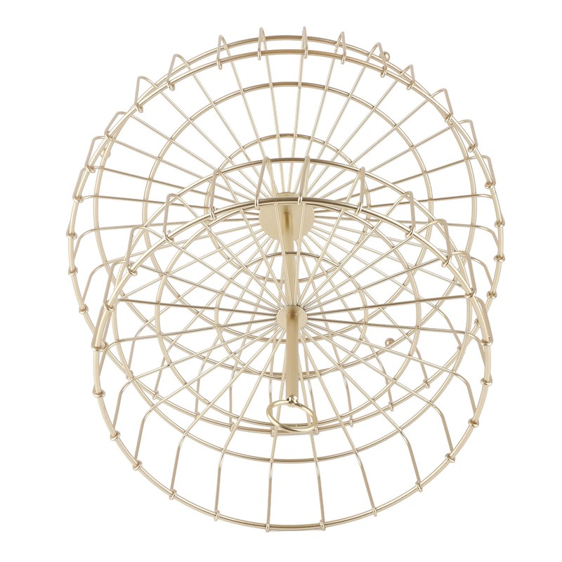 2 Tier Fruit Basket Iron Round Golden Nordic Household Snack