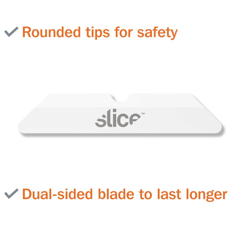 Slice 10404 Replacement Blade, Ceramic, Finger Friendly, Rounded Tip, Lasts