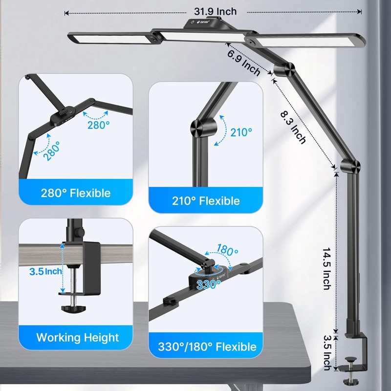 Syrinx LED Desk Lamp, Architect Desk Lamps for Home Office
