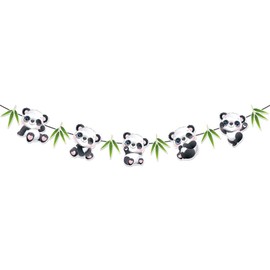 Bessy shop Happy Birthday Banner, Panda Decoration Set for Birthday Party, Panda Party Decorations, Panda Children's Birthday Decoration, Panda Themed Baby Shower (Style 2)