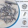 mxuteuk #8×3/4" Hex Washer Head Self Tapping Screws 410 Stainless