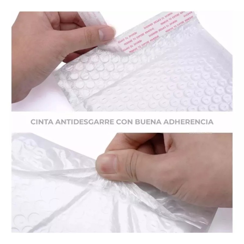 KH 100 Sobres Con Burbuja Para Envios Blanco Paquete 18