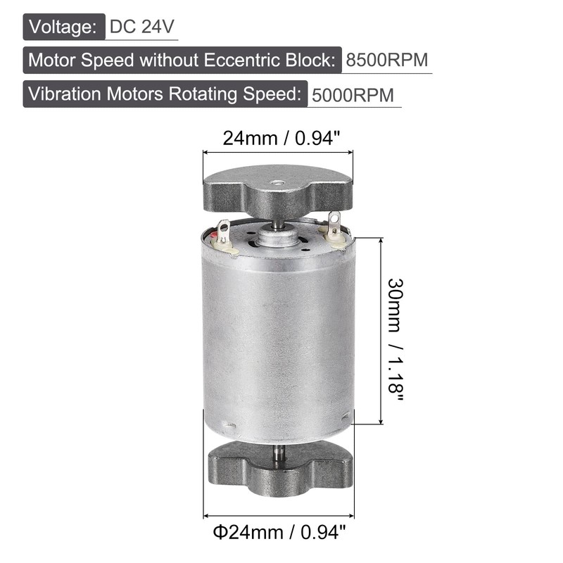 sourcing map 2 x Vibration Motor DC 24 V 5000