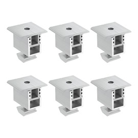 M METERXITY 12-Pack Adjustable Solar Middle Clamps 30-50mm PV Panel Bracket Corrosion-Free Aluminum Middle Clips Mid Clamp for Roof/Wall/Boat/PV System/RVs Solar Panel Mounting Brackets