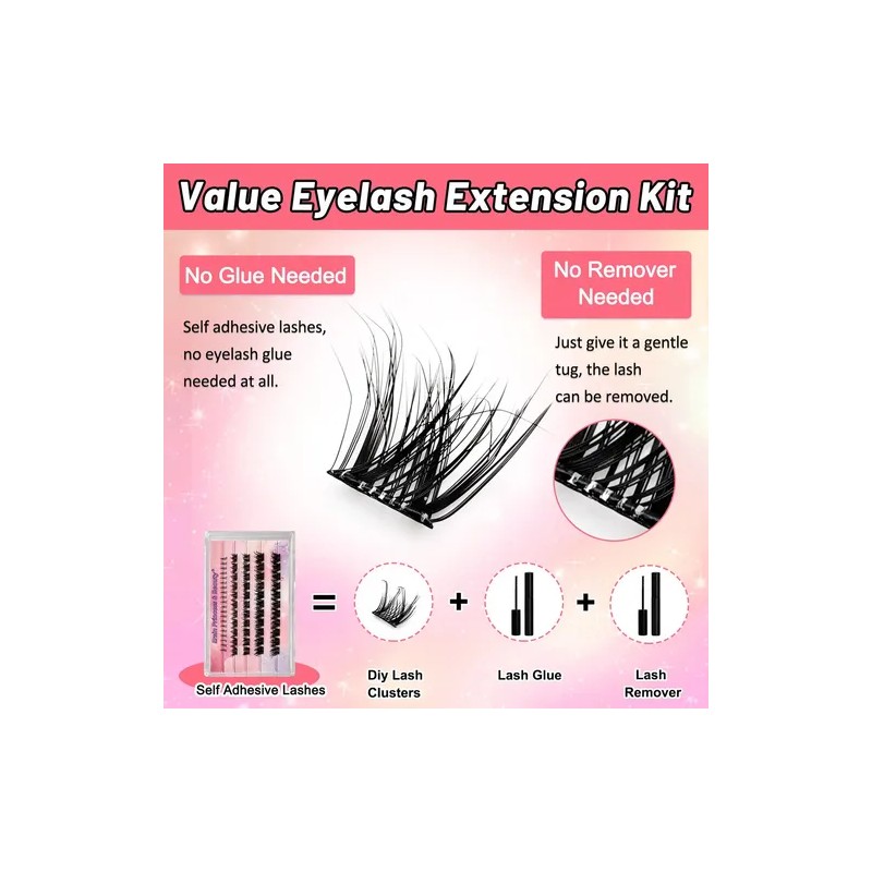 Kit de Pestañas Postizas Heracks Faux Mink con Efecto Natural