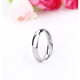 TIGRADE 2mm 4mm 6mm 8mm 10mm Titanium Ring Plain Dome High Polished Wedding Band Comfort Fit Size 3-15,4mm,Size 4.5