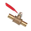 Dapetz ® Brass Ball Valve 10mm Red Lever Inline Hose