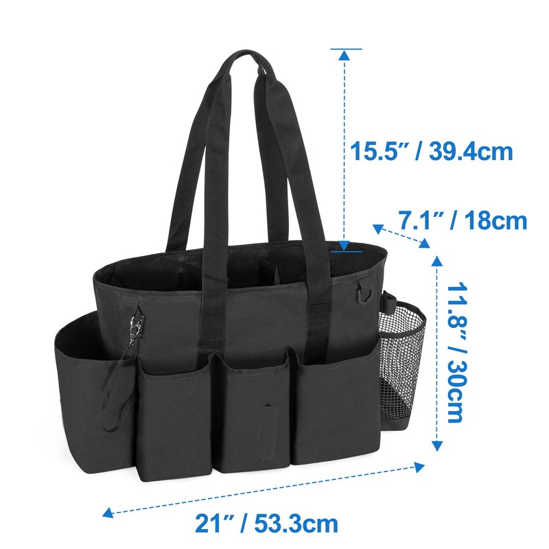 LoDrid Tote Cleaning Caddy with Dividers for Cleaning Supplies, Cleaning