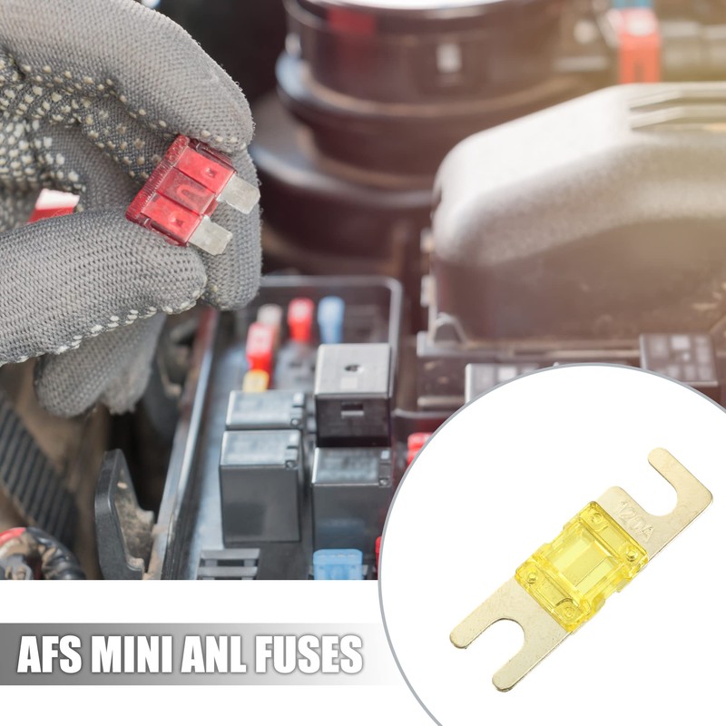 X AUTOHAUX 10pcs 120A AFS Mini ANL Fuse Replacement Electrical